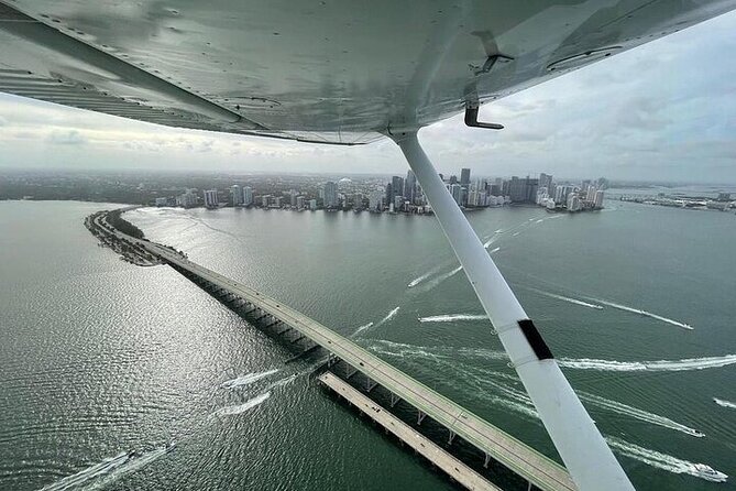 Private 60 Minute Romantic Air Tour with Champagne in Miami - Key Biscayne and the broad sweep of Biscayne Bay