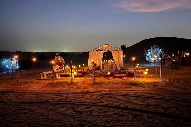 Private Dinner in the Heart of the Desert with Entertainment show - Shisha, coffee, bonfire, and belly dancing