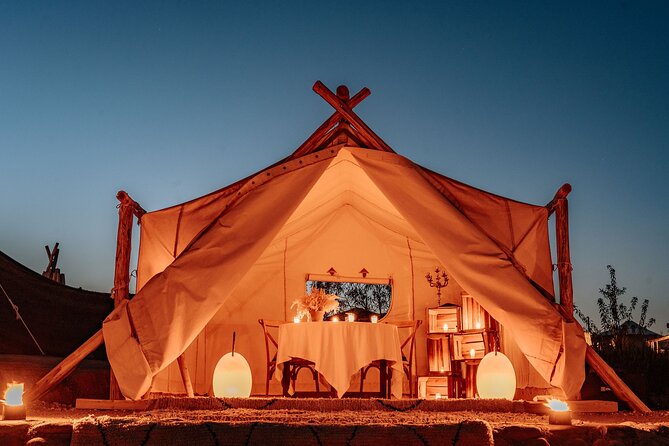 Private Dinner under the Stars & entertainment and Dromedary in Agafay - Welcome tea and your private camp