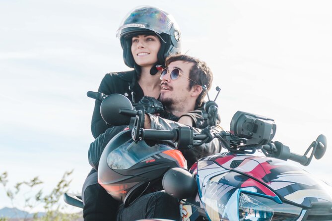 Private Guided Red Rock Canyon Tour for Couples on a CanAm Trike - The opening ride and the Las Vegas sign