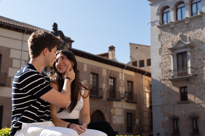 Private Photo Session Tour for Couples in Madrid - Plaza Mayor: a bold first backdrop