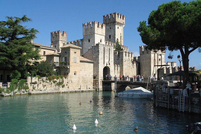 Private Romantic Motorboat Tour From Sirmione - Sirmione’s peninsula from the boat