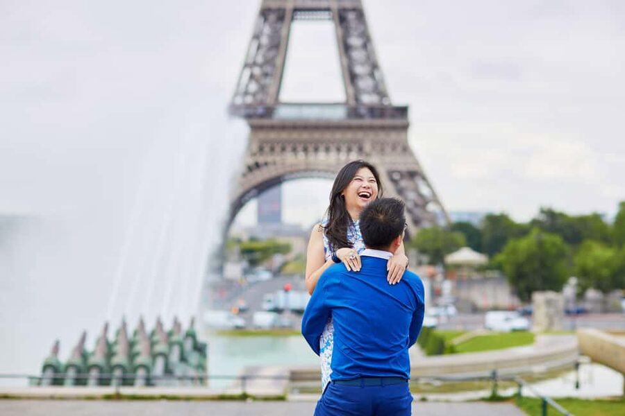 Proposal Photoshoot - Portraits around the Eiffel Tower, Louvre, and Seine