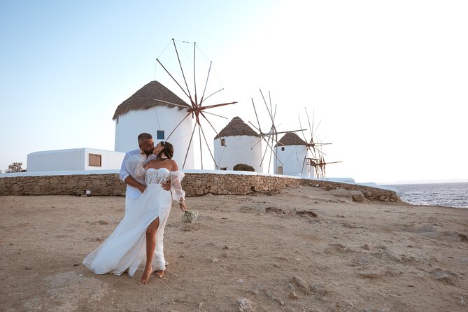 Proposal Photoshoot Mykonos - Meeting at the Windmills of Mykonos