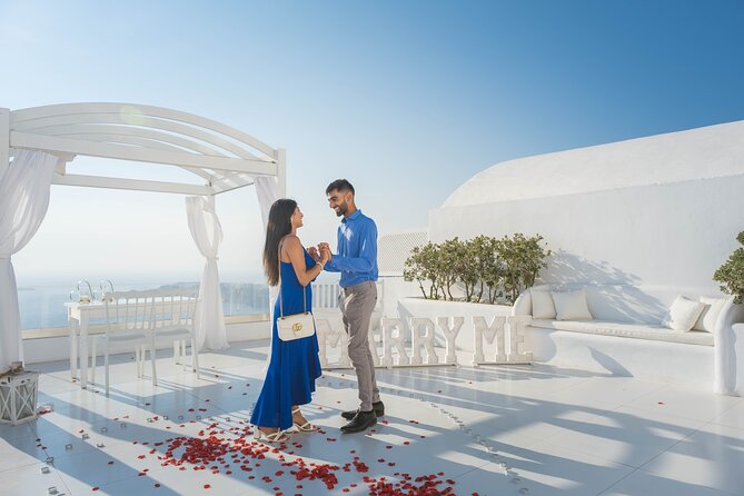 Proposal Photoshoot Santorini - The first minutes, before the question