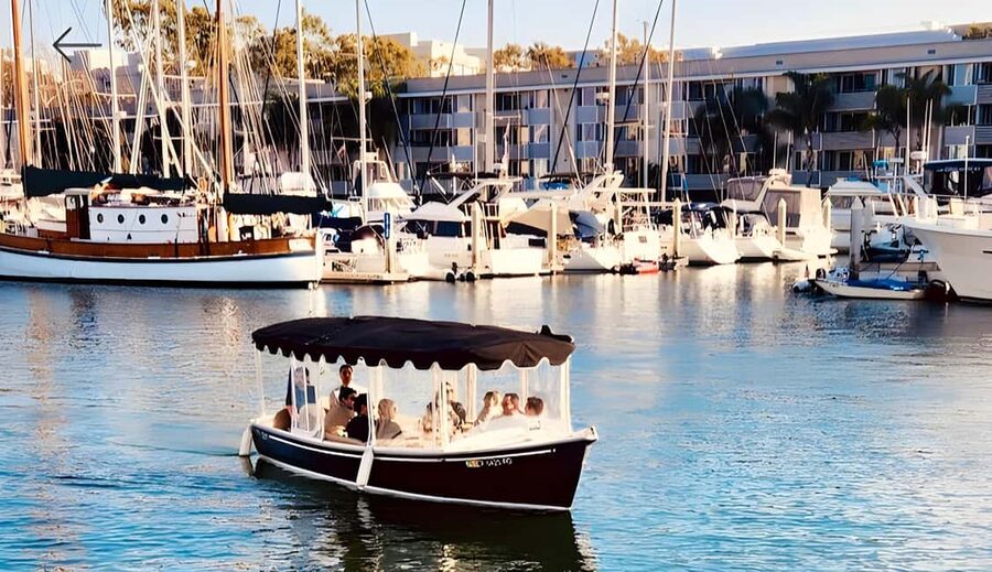 Romantic Boat Cruise with Wine & Cheese or Surprise Dinner - My take on the Marina del Rey setting