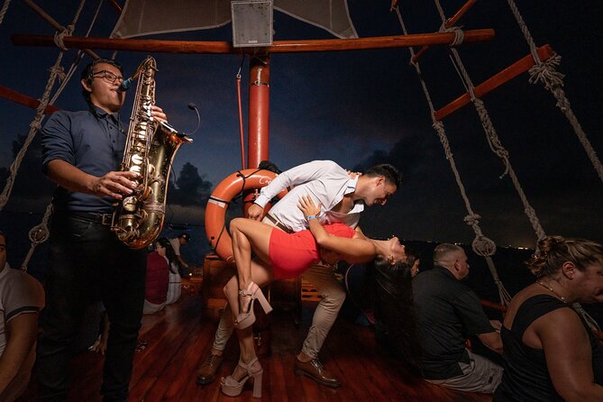 Romantic Dinner in the Spanish Galeon with Sax in Cancun. Lobster & Beef menu. - Saxophone, wine, and the evening mood