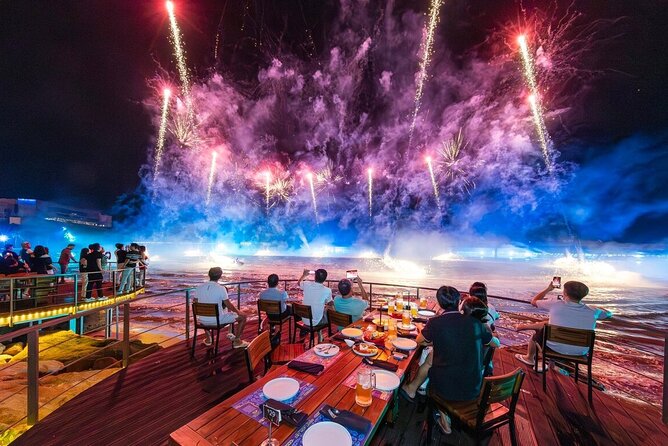 Romantic Dinner with Fireworks, Symphony & Kiss of the Sea Show - At a glance