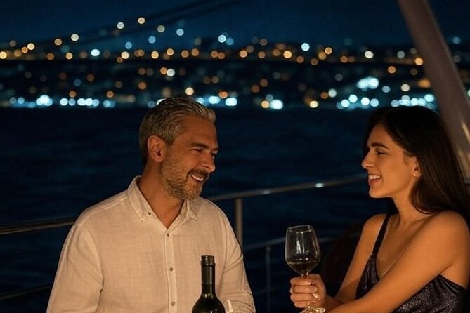 Romantic Night Cruise Live Violinist - Under the Bosphorus Bridge toward Bebek