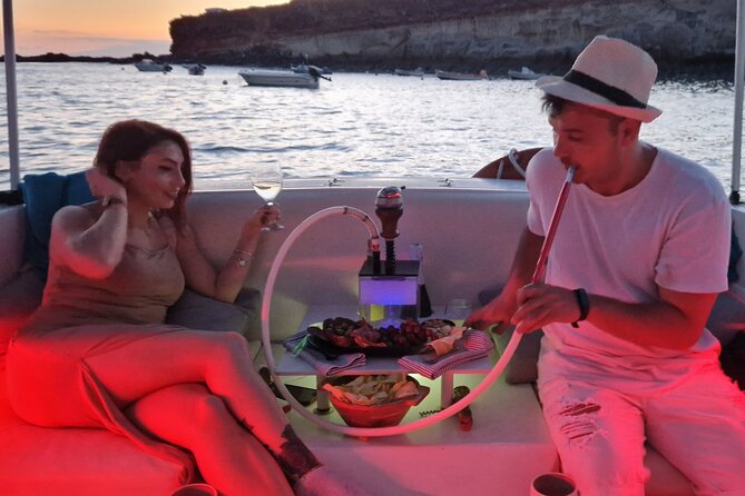 Romantic night ocean boat trip for 2 - Leaving Puerto Colón as Tenerife lights up