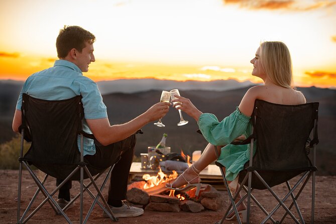 Romantic Picnic Date Night in the Las Vegas Mountains - Arriving at a candlelit overlook