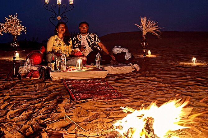 Romantic Private Candle Light Dinner At Thar Desert Jaisalmer - Arriving at the private dinner setup