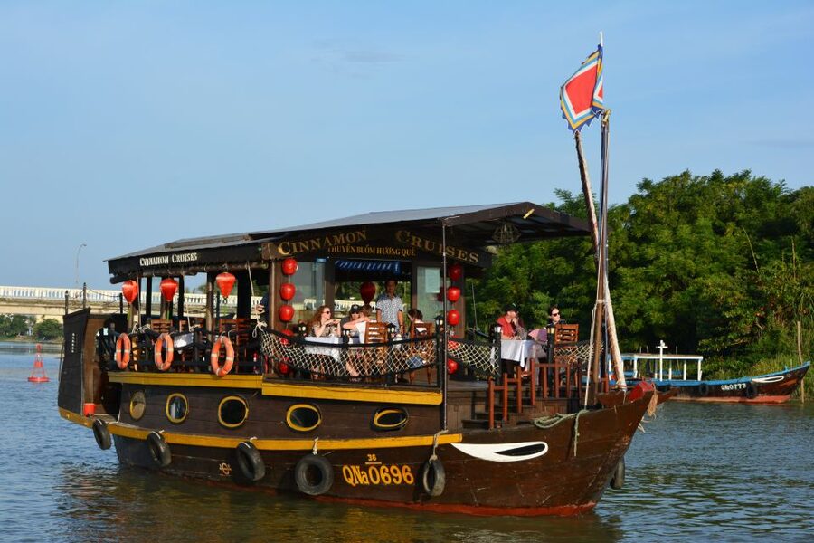 Romantic Sunset Dinner Cruise in Hoi An - Sunset begins at Cinnamon Cruises pier