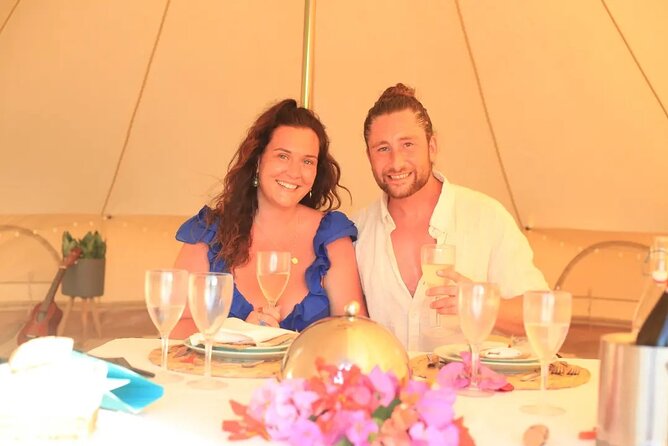 Romantic Sunset & Glamping Experience - Dinner, wine, and comfort on the beach