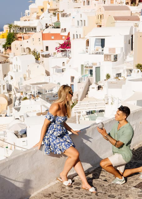 Santorini Proposal: A Luxury Photoshoot for Your Yes! Moment - The 45-minute proposal session