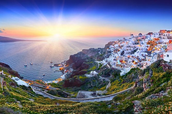 Santorini Sunset Dinner Cruise Including Nea Kameni Visit - Palea Kameni and the sulfur-water swim