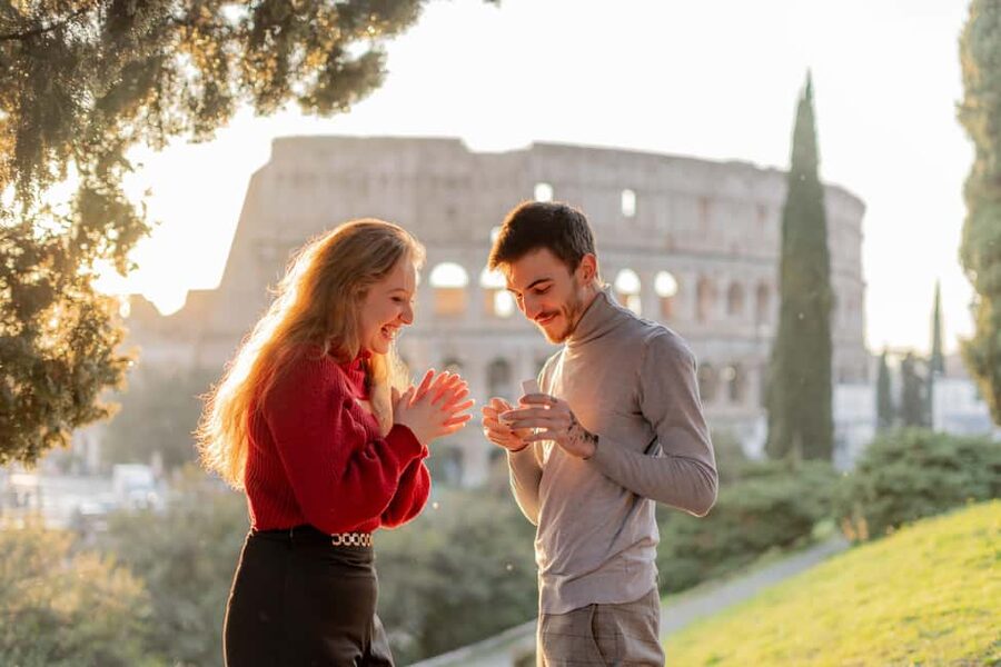 Secret Proposal Photoshoot in Rome + Reel - What you receive for $75
