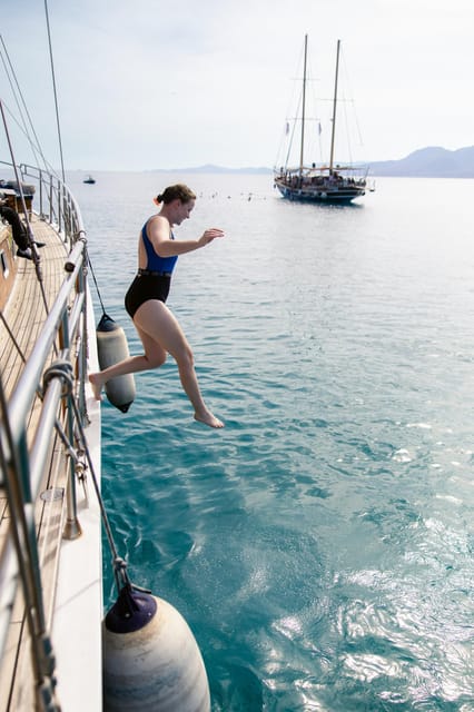 Sunset Dinner Cruise: Swim Stop, Drinks & Onboard Dining - Swimming near Ydrousa Island