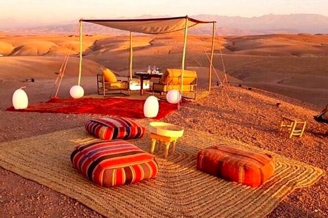 Sunset Dinner in Marrakech Desert with Quad bike - A camel ride timed for golden light