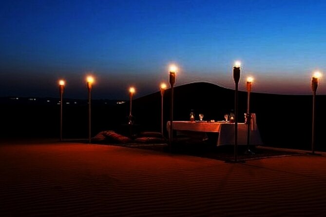 Sunset Dinner in Marrakech Desert with Quad bike - Music, fire, and a dinner show