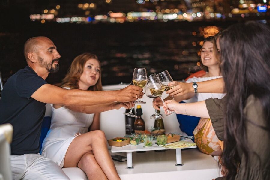 Tenerife South: Romantic Night Cruise - Champagne, snacks, and shisha at anchor