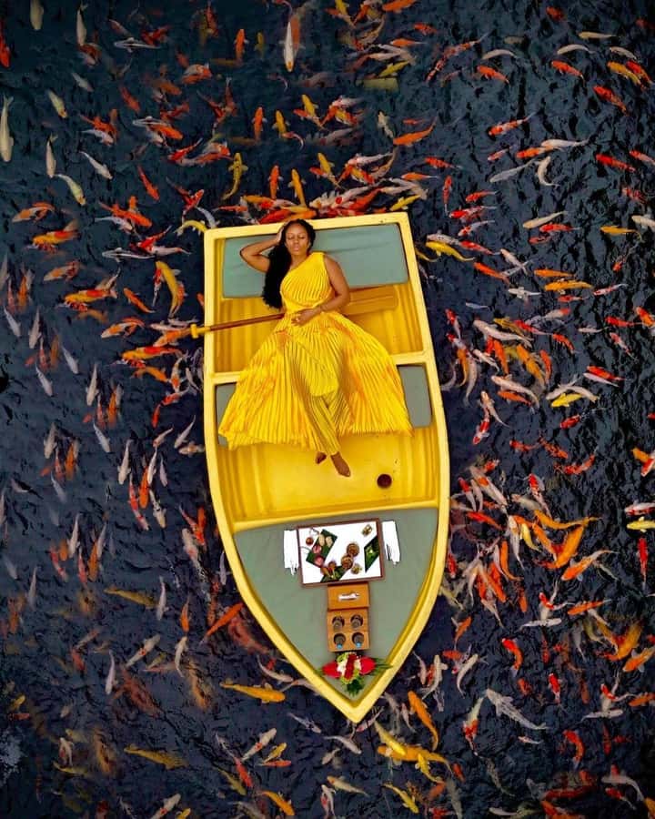Ubud: The Original Koi Fish Yellow Boat Photo Moment - Boarding the yellow paddle boat