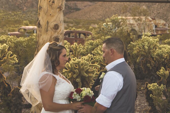 Wedding Ceremony: Nelson Ghost Town - The ceremony, flowers, cake, and champagne