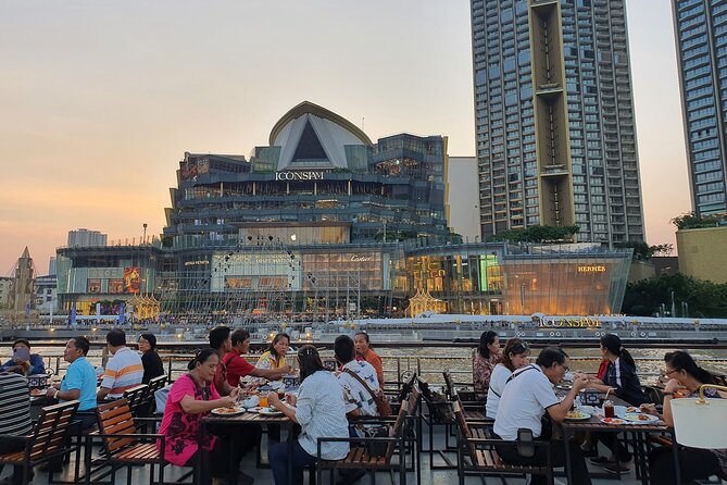 White Orchid Sunset Dinner Cruise Calypso Ladyboy Cabaret Show - A sunset start at Asiatique The Riverfront